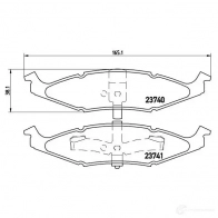 Тормозные колодки, комплект BREMBO 23741 p11009 237 40 799799 - Изображение 2