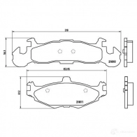 Тормозные колодки, комплект BREMBO 21811 799794 p11001 2181 0 - Изображение 2