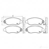 Тормозные колодки, комплект BREMBO 23578 p24052 800038 2357 7 - Изображение 2