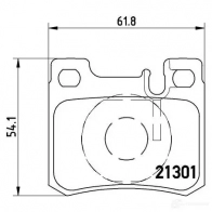 Тормозные колодки, комплект BREMBO 7496D620 800363 2 1301 p50012 - Изображение 2