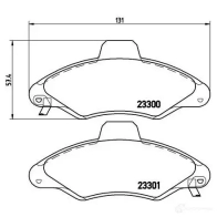 Тормозные колодки, комплект BREMBO 800031 p24045 23301 2 3300 - Изображение 2