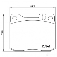 Тормозные колодки дисковые, комплект BREMBO P 50 004 7036D100 800355 2 0341 - Изображение 6