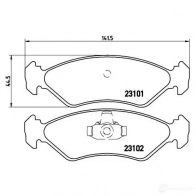 Тормозные колодки, комплект BREMBO 23102 2310 1 800030 p24044 - Изображение 5
