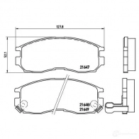Тормозные колодки дисковые, комплект BREMBO P 54 014 800495 21648 2 1647 - Изображение 5