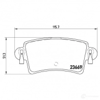 Тормозные колодки, комплект BREMBO 8325D1205 800645 p59040 2366 9 - Изображение 6