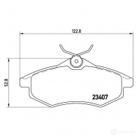 Тормозные колодки дисковые, комплект BREMBO P 61 074 8340D1219 800737 23 407 - Изображение 7