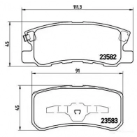 Тормозные колодки дисковые, комплект BREMBO 23583 P 54 031 800512 2 3582 - Изображение 5