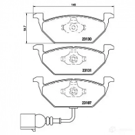 Тормозные колодки дисковые, комплект BREMBO 2313 0 801136 P 85 072 23131 - Изображение 7