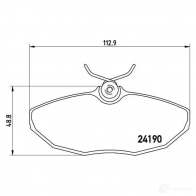 Тормозные колодки дисковые, комплект BREMBO P 36 015 2419 0 7845D944 800237 - Изображение 2