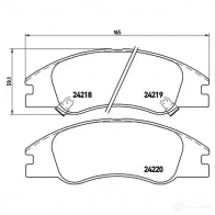 Тормозные колодки дисковые, комплект BREMBO 800184 P 30 042 2421 8 24219 - Изображение 2