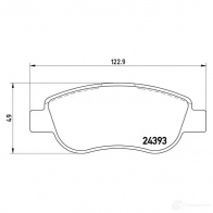 Тормозные колодки, комплект BREMBO 2439 3 p68049 Renault Megane (LM) 2 Седан BQIL4