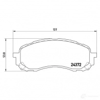 Тормозные колодки дисковые, комплект BREMBO 24 372 P 78 015 800914 D19999229 - Изображение 2