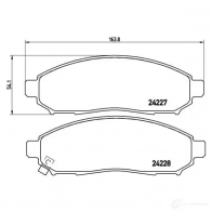 Тормозные колодки дисковые, комплект BREMBO 24228 P 56 059 800578 242 27 - Изображение 5