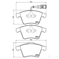 Тормозные колодки дисковые, комплект BREMBO 801143 P 85 081 23747 2374 6 - Изображение 5