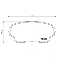 Тормозные колодки, комплект BREMBO p79019 2430 1 8211D1105 800936 - Изображение 2