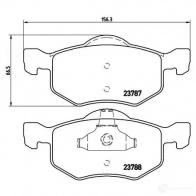 Тормозные колодки дисковые, комплект BREMBO 800042 23788 23 787 P 24 056 - Изображение 2