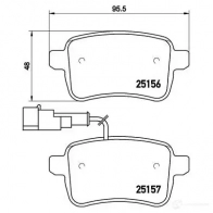 Тормозные колодки дисковые, комплект BREMBO P 23 133 25157 799961 2 5156 - Изображение 7