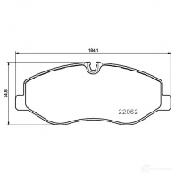 Тормозные колодки дисковые, комплект BREMBO 220 62 D19939223 P 50 129 800470 - Изображение 3