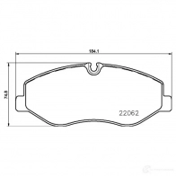 Тормозные колодки дисковые, комплект BREMBO 220 62 D19939223 P 50 129 800470 - Изображение 6