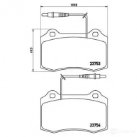 Тормозные колодки дисковые, комплект BREMBO 23754 P 61 064 800727 2375 3 - Изображение 5