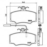 Тормозные колодки, комплект BREMBO p23048 2033 2 21271 799885 - Изображение 2