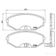 Тормозные колодки дисковые, комплект BREMBO 23185 P 56 045 800564 2 3184 - Изображение 2