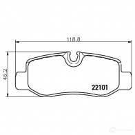 Тормозные колодки дисковые, комплект BREMBO P 50 126 D18939121 22 101 800467 - Изображение 3