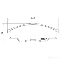 Тормозные колодки дисковые, комплект BREMBO P 83 096 24 567 801031 D17108934 - Изображение 2