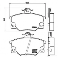 Тормозные колодки дисковые, комплект BREMBO 2083 3 799860 P 23 017 20834 - Изображение 5