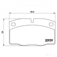 Тормозные колодки, комплект BREMBO p59005 734D48 20 939 800616 - Изображение 5