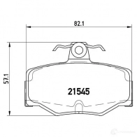 Тормозные колодки дисковые, комплект BREMBO 800545 8305D1187 2154 5 P 56 024 - Изображение 4
