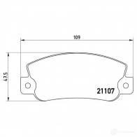Тормозные колодки, комплект BREMBO 799874 21 107 B6WCS1 p23032 - Изображение 6