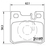 Тормозные колодки дисковые, комплект BREMBO 7314D426 2 1197 800360 P 50 009 - Изображение 5