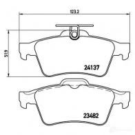Тормозные колодки дисковые, комплект BREMBO 2 3482 P 59 042 24137 800647 - Изображение 8