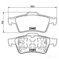 Тормозные колодки дисковые, комплект BREMBO P 59 044 234 82 23483 800649 - Изображение 6