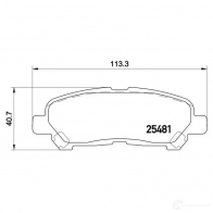 Тормозные колодки дисковые, комплект BREMBO P 83 138 D13258437 2 5481 801058 - Изображение 2