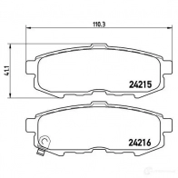 Тормозные колодки, комплект BREMBO 800340 24216 24 215 p49042 - Изображение 2
