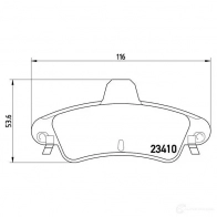 Тормозные колодки, комплект BREMBO 2 3410 D8997780 800054 p24070 - Изображение 2