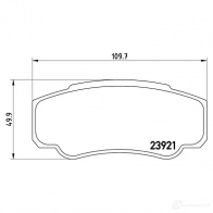 Тормозные колодки дисковые, комплект BREMBO 799924 239 21 P 23 093 3TOLLH6 - Изображение 5