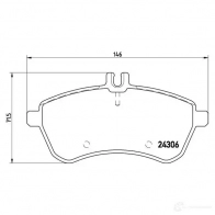 Тормозные колодки дисковые, комплект BREMBO P 50 070 2430 6 800415 OC150 - Изображение 5
