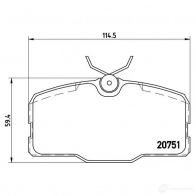 Тормозные колодки, комплект BREMBO 800357 2075 1 7313D425 p50006 - Изображение 2