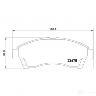 Тормозные колодки, комплект BREMBO 800073 p24149 236 78 T855FB - Изображение 2