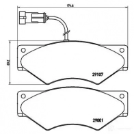 Тормозные колодки, комплект BREMBO 290 01 801262 pa6018 29107 - Изображение 2