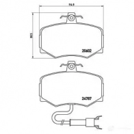 Тормозные колодки, комплект BREMBO 21275 2 0602 p36009 800233