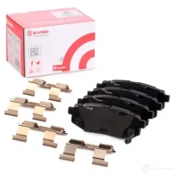 Тормозные колодки дисковые, комплект BREMBO 24 854 24855 P 78 018 800917 - Изображение 2