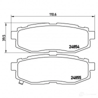 Тормозные колодки дисковые, комплект BREMBO 24 854 24855 P 78 018 800917 - Изображение 7