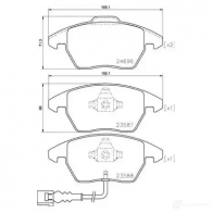 Тормозные колодки дисковые, комплект BREMBO 246 96 P 85 146 801206 D13198212 - Изображение 3