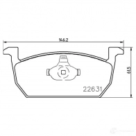 Тормозные колодки дисковые, комплект BREMBO 7FP F0 8020584087527 1422938819 P 85 167 - Изображение 2