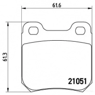 Тормозные колодки, комплект BREMBO p59010 800620 2105 1 D7097582 - Изображение 2