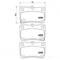 Тормозные колодки дисковые, комплект BREMBO P 83 113 801048 24903 24 902 - Изображение 2